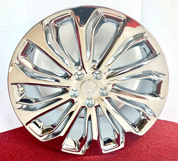 FACTORY CHROME 20" WHEELS SET OF 4 5x115 DTS STS DEVILLE FITS MOST CADILLACS