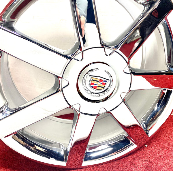 SET OF 4 Cadillac XLR 18" CHROME WHEELS XLR ONLY! FACTORY GM TRIPLE CHROME