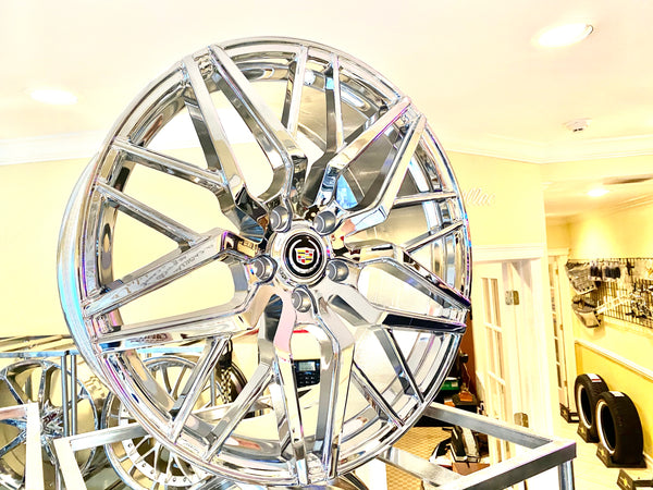 CHROME STACKED 20" X 8.5" SET OF 4 WHEELS XTS CT6 CTS CT5 5x120