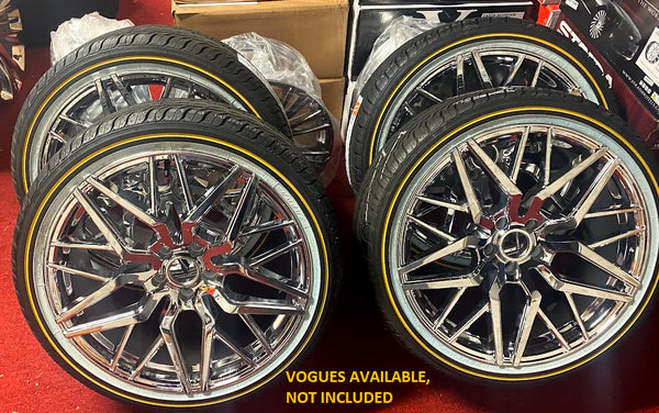 CHROME STACKED 20" X 8.5" SET OF 4 WHEELS XTS CT6 CTS CT5 5x120