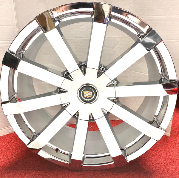 CHROME 18" X 8.5" FACTORY STYLE II SET OF 4 WHEELS 5x115 DTS DEVILLE STS CT4 ATS