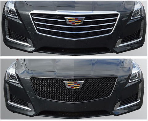 CADILLAC CTS Gloss Black Grille Overlay 2015 Thru 2019 ABS448BLK