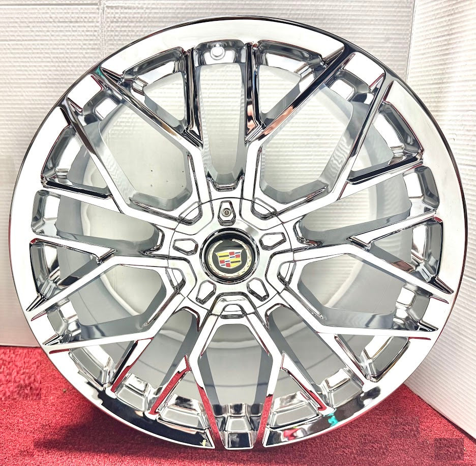 "KRAZE" CHROME 20" X 8.5" SET OF 4 WHEELS FITS MOST CADILLAC 5X115 DTS DEVILLE