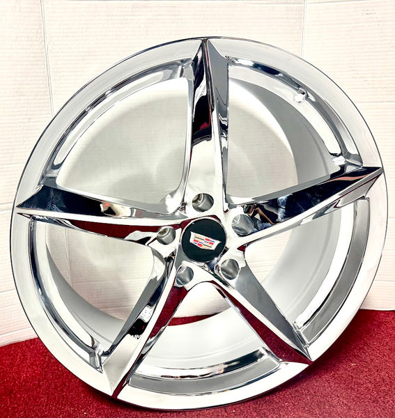 "DAGGER" CHROME 20" X 8.5" SET OF 4 WHEELS 5X120 CTS XTS XT4 CT6 CT5