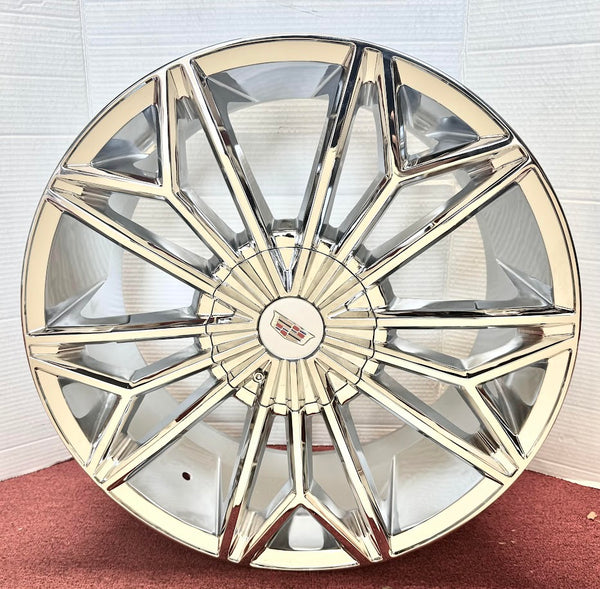 "RIBBON" CHROME 20" X 8.5" SET OF 4 WHEELS 5X120 CTS XTS XT4 CT6 CT5