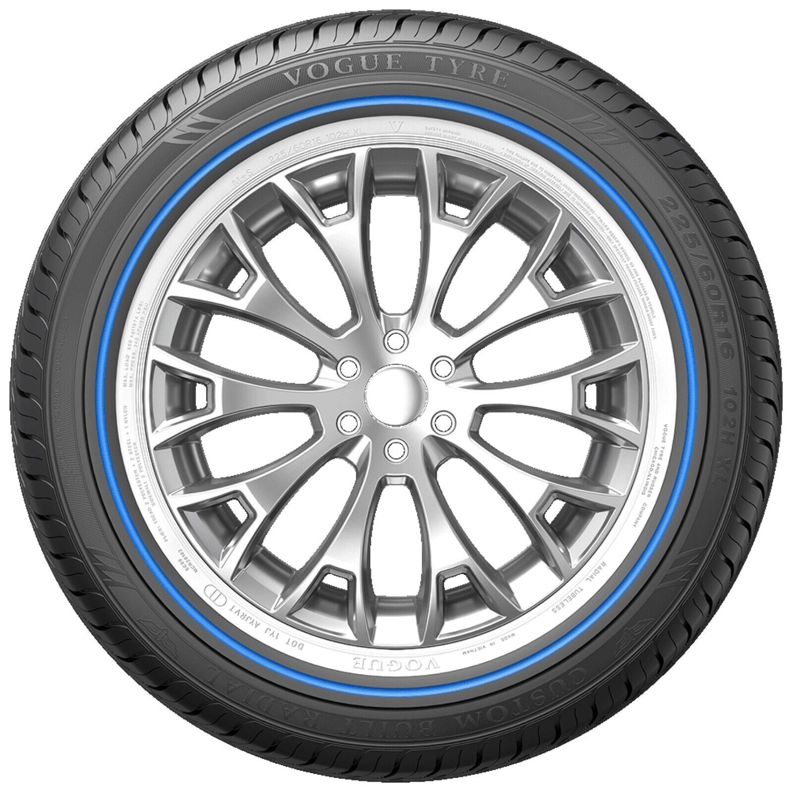 VOGUE TYRE LIMITED EDITION 245-40R20 BLUE AND WHITE SET OF 4 TIRES