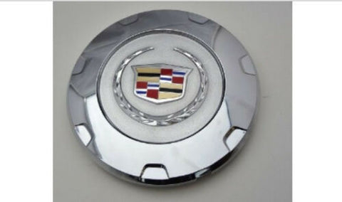 ESCALADE 22" FACTORY COLORED WREATH AND CREST CHROME SINGLE CENTER CAP 2010 THRU 2014