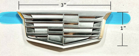 SET OF 2!! Cadillac CHROME CREST 3 INCH!!