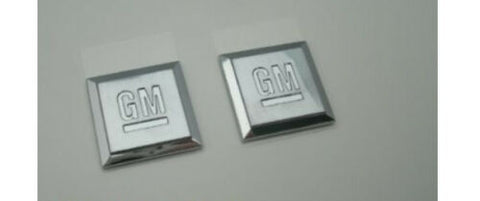 SMALL GM SQUARE CHROME EMBLEM PAIR