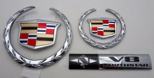 DEVILLE CHROME NEW STYLE EMBLEM UPGRADE PACKAGE 2000 2001