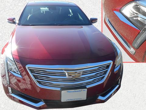 2016-2018 Cadillac CT6 2 Piece Stainless Head Light Accent Trim HL56230