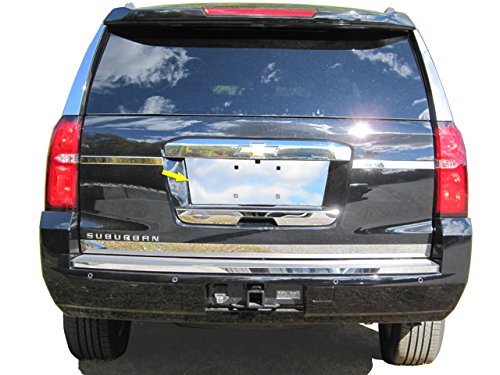 STAINLESS LICENSE PLATE BEZEL 1PC FITS 2015-2020 CHEVROLET TAHOE LP55195