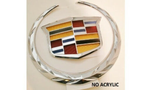 ESCALADE CHROME FRONT GRILLE WREATH AND CREST EMBLEM 2015 ONLY