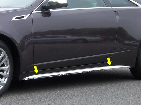 STAINLESS ROCKER PANEL TRIM 4PC FITS 2011-2014 CADILLAC CTS COUPE TH50254
