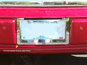 STAINLESS LICENSE PLATE BEZEL 1PC FITS 2006-2011 CADILLAC DTS LP46245