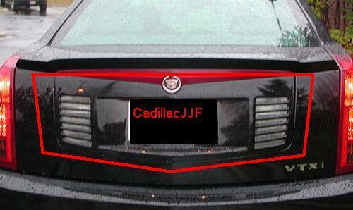 2003-2007 CADILLAC CTS  REAR LIGHT LOUVERED BEZEL UNPAINTED!