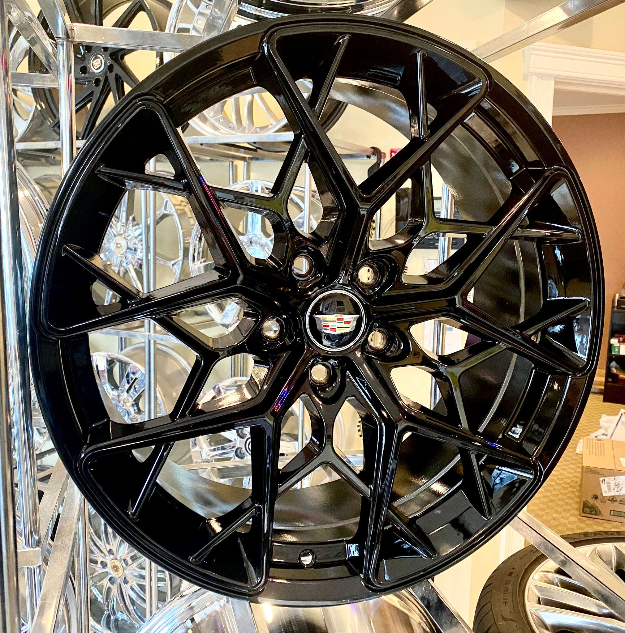 HI-GLOSS BLACK STASH 20" X 8.5" SET OF 4 WHEELS 5x120