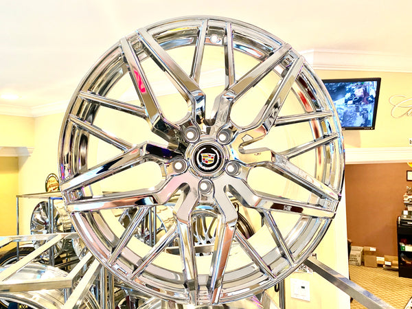 CHROME STACKED 20" X 8.5" SET OF 4 WHEELS XTS CT6 CTS CT5 5x120