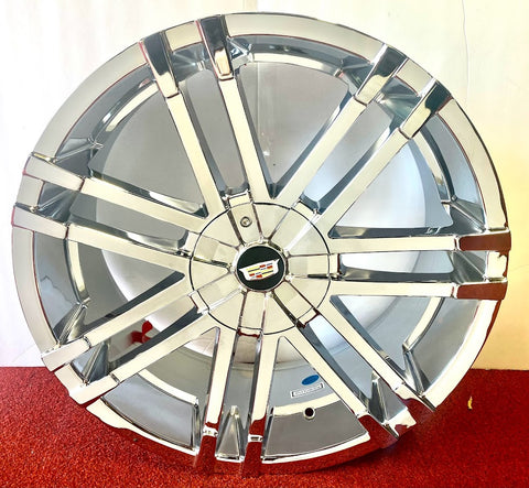 SPLITTER CHROME 20" X 8.5" SINGLE WHEEL 5x120 with 1 SINGLE RED VOGUE