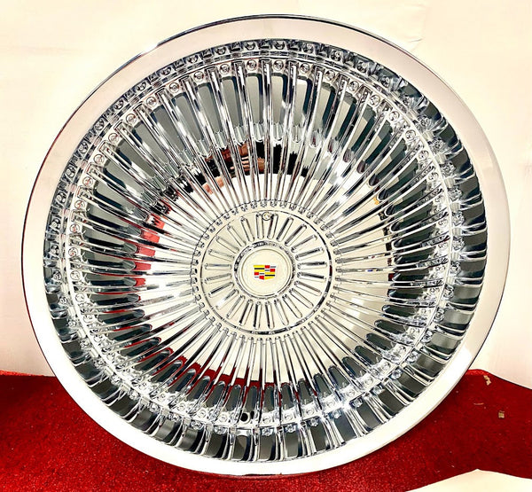 "HOUSTON" CHROME 20" X 8.5" SET OF 4 WHEELS FITS MOST CADILLAC 5X115 DTS DEVILLE