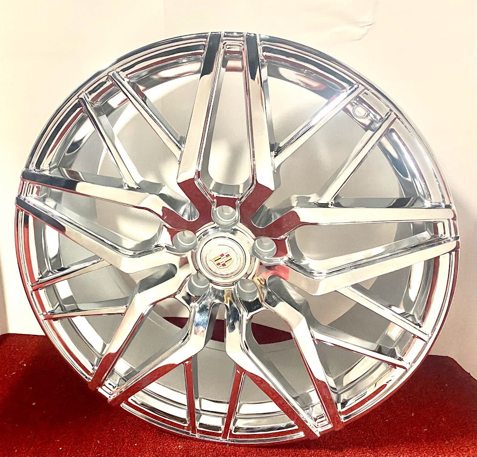 CHROME STACKED 20" X 8.5" SET OF 4 WHEELS XTS CT6 CTS CT5 5x120