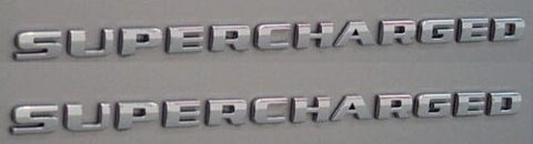 XLR V SERIES CHROME SUPERCHARGED EMBLEM PAIR