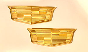 CT6 Fender Crest Emblem Pair 24k Gold 2016-2020